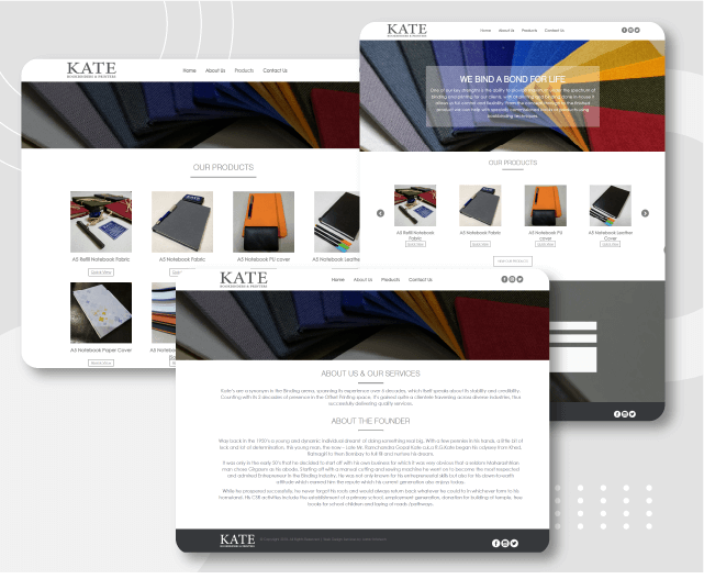 Kate Binders & Printers - 4 Page WP Web Design Services